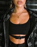 Milipe Crop Top in Black Buckles