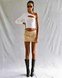 image of MOTEL X OLIVIA NEILL Stina Cargo Mini Skirt in Tan