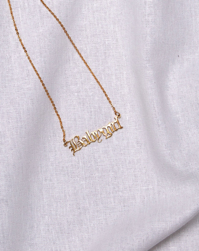 Image of Necklace in “Baby Girl” Gold