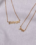 Image of Necklace in “Baby Girl” Gold