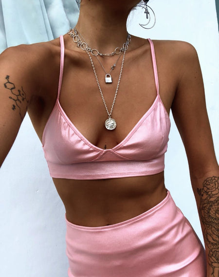 Tetric Top in Metallic Shimmer Lavendar