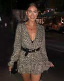Kepsibelle Skater Dress in Rar Leopard Brown