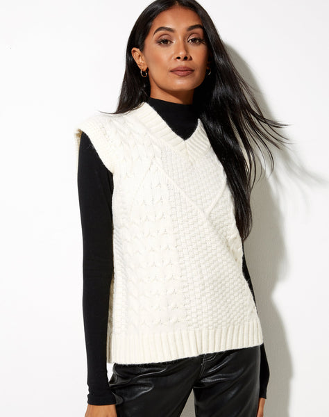 Image of Qinna Vest in Ivory