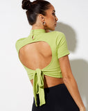 Que Crop Top in Leaf Green