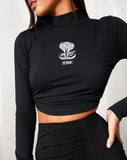 Image of Quelia Crop Top in Black Cobra Lethal Embro