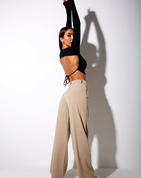 Image of Quelia Crop Top in Rib Black