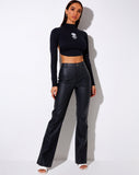 Image of Quelia Crop Top in Black Cobra Lethal Embro