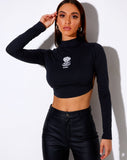 Image of Quelia Crop Top in Black Cobra Lethal Embro