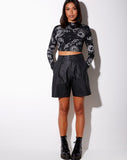 Quelia Crop Top in Night Sky Black