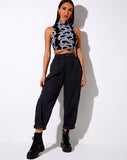 Quera Crop Top in Dragon Rope Black Placement