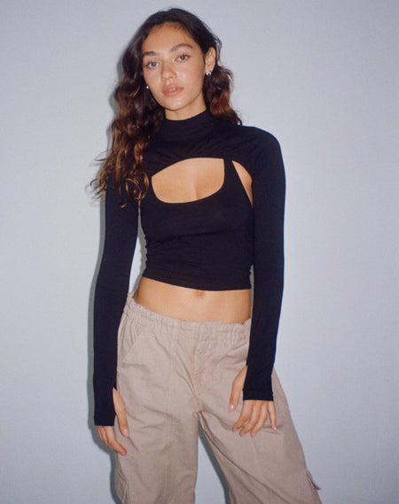 Cajsa Crop Top in Black