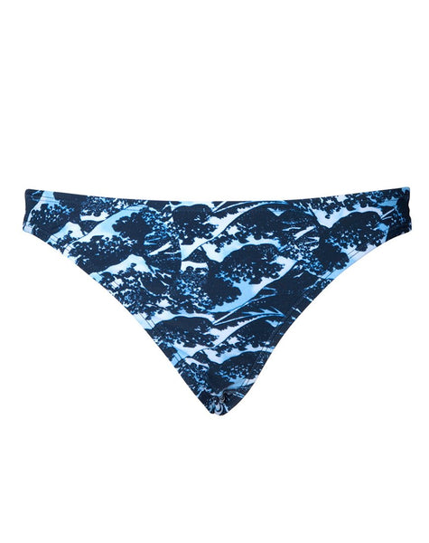 Rae Bikini Bottoms in Navy Wave Ground