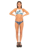 Rae Bikini Bottoms in Navy Wave Ground