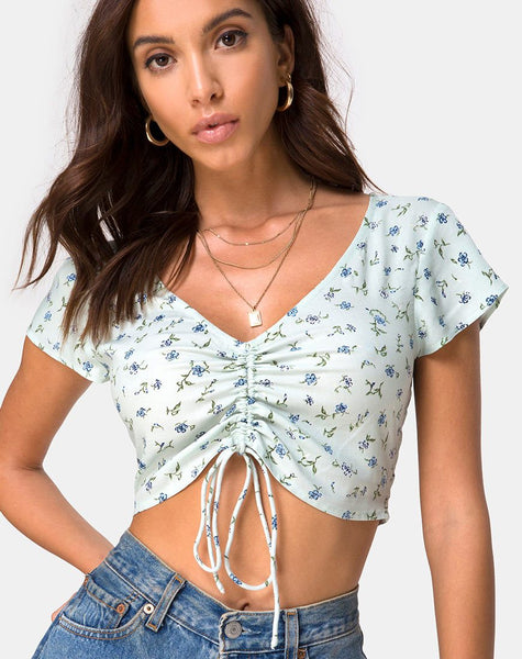 Raeto Top in Pretty Petal Green