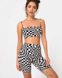 Ramo Bandeau in Square Flag Black and White