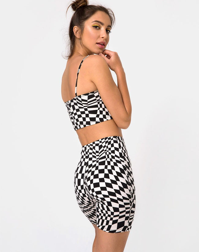 Ramo Bandeau in Square Flag Black and White