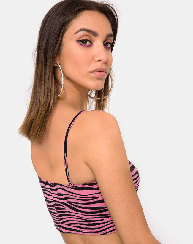 Ramo Bandeau in Zip's Zebra Pink