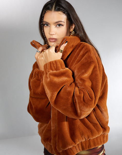 Image of MOTEL X IRIS Atsa Jacket in Brown