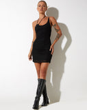 image  of Ranti Bodycon Dress in Mesh Black