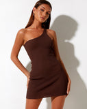 Rapa Bodycon Dress in Knit Chocolate