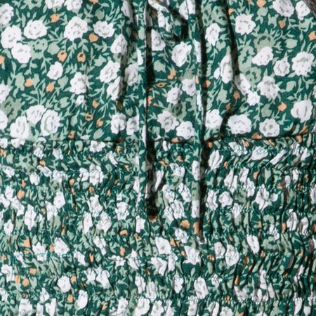 Raquel Top in Floral Field Green