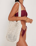 Image of Evara Crochet Bag in Ecru