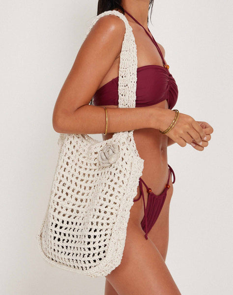 Image of Evara Crochet Bag in Ecru