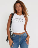 IMAGE OF Rave Crop Top in White Texas Cowboy Club