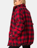 Raven Jacket in Plaid Red Black