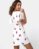 Rawa Wrap Dress in Grunge Rose Ivory