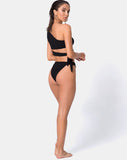 Rawlins Bikini Bottom in Crinkle Rib Black