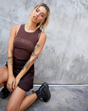 Image of Raze Vest Top in Brown Cowgirl Hotfix