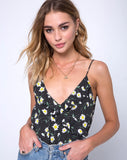 Reany Bodice in Polka Daisy Black