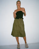 image of Reef Midi Skirt in Loden Green