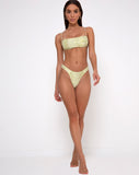 Farida Bottom Bikini in Croc Green