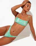 Image of Reema Tube Bikini Top in 70s Ripple Green