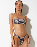 image of Reema Bikini Top in Abstract Butterfly Gold