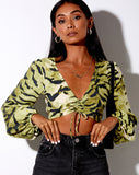 Reilo Crop Top in Tiger Full Khaki