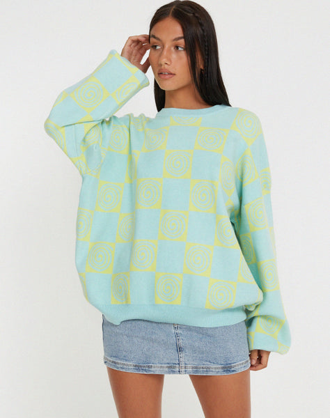 Image of Akari Jumper in Optiz Maze Blue