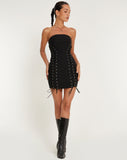 image of Alisa Mini Dress in Tailoring Black