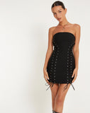 image of Alisa Mini Dress in Tailoring Black