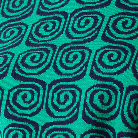 Ammar Jumper in Swirl Green and Blue