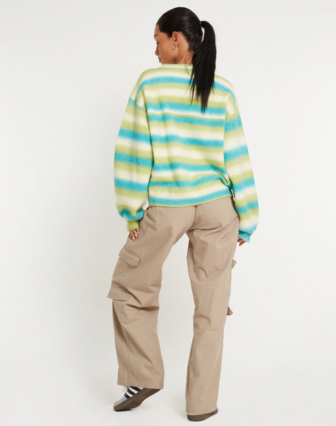 image of Ammaria Jumper in Blue Mix Stripe