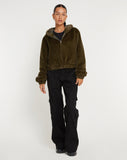 Image of Banowa Zip Up Jacket in Olive