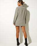 Meva Blazer Dress in Green Beige