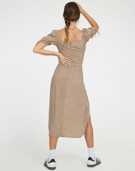 Image of Cello Midi Dress in Mini Gingham