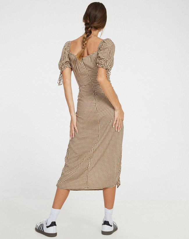 Image of Cello Midi Dress in Mini Gingham