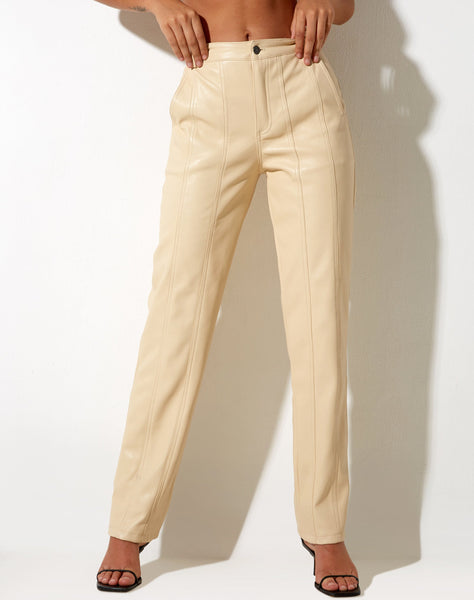 Image of Centa Trouser in PU Butter