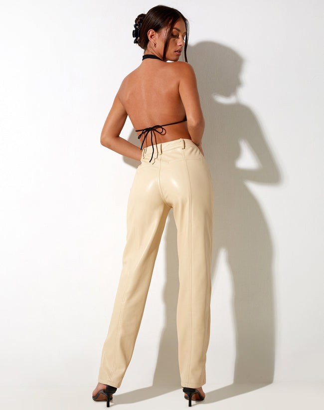 Image of Centa Trouser in PU Butter