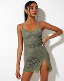 Image of Coti Bodycon Dress in Mono Paisley Green